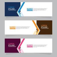 Vector abstract design web banner template. Web Design Elements - Header Design. Abstract geometric web banner template on grey background.