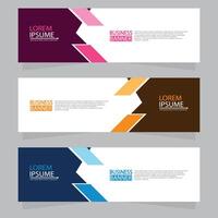 Vector abstract design web banner template. Web Design Elements - Header Design. Abstract geometric web banner template on grey background.