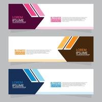 Vector abstract design web banner template. Web Design Elements - Header Design. Abstract geometric web banner template on grey background.