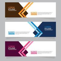 Vector abstract design web banner template. Web Design Elements - Header Design. Abstract geometric web banner template on grey background.