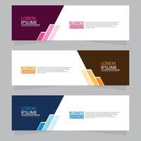 Vector abstract design web banner template. Web Design Elements - Header Design. Abstract geometric web banner template on grey background.