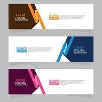 Vector abstract design web banner template. Web Design Elements - Header Design. Abstract geometric web banner template on grey background.