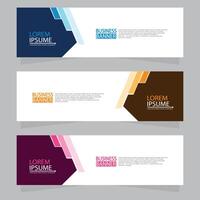 Vector abstract design web banner template. Web Design Elements - Header Design. Abstract geometric web banner template on grey background.