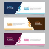 Vector abstract design web banner template. Web Design Elements - Header Design. Abstract geometric web banner template on grey background.