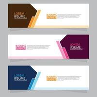 Vector abstract design web banner template. Web Design Elements - Header Design. Abstract geometric web banner template on grey background.