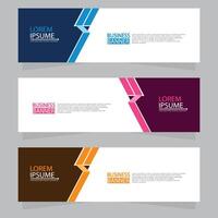 Vector abstract design web banner template. Web Design Elements - Header Design. Abstract geometric web banner template on grey background.