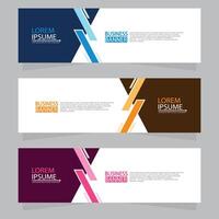 Vector abstract design web banner template. Web Design Elements - Header Design. Abstract geometric web banner template on grey background.