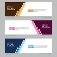 Vector abstract design web banner template. Web Design Elements - Header Design. Abstract geometric web banner template on grey background.