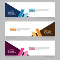 Vector abstract design web banner template. Web Design Elements - Header Design. Abstract geometric web banner template on grey background.