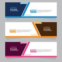 Vector abstract design web banner template. Web Design Elements - Header Design. Abstract geometric web banner template on grey background.