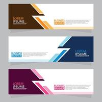 Vector abstract design web banner template. Web Design Elements - Header Design. Abstract geometric web banner template on grey background.