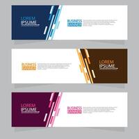 Vector abstract design web banner template. Web Design Elements - Header Design. Abstract geometric web banner template on grey background.