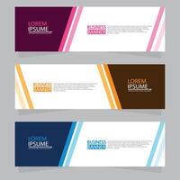 Vector abstract design web banner template. Web Design Elements - Header Design. Abstract geometric web banner template on grey background.