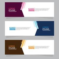 Vector abstract design web banner template. Web Design Elements - Header Design. Abstract geometric web banner template on grey background.