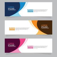 Vector abstract design web banner template. Web Design Elements - Header Design. Abstract geometric web banner template on grey background.