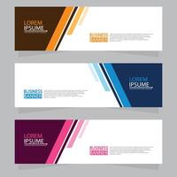 Vector abstract design web banner template. Web Design Elements - Header Design. Abstract geometric web banner template on grey background.