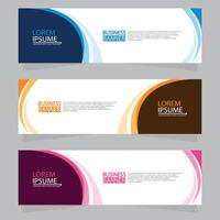 Vector abstract design web banner template. Web Design Elements - Header Design. Abstract geometric web banner template on grey background.