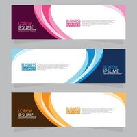 Vector abstract design web banner template. Web Design Elements - Header Design. Abstract geometric web banner template on grey background.