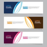 Vector abstract design web banner template. Web Design Elements - Header Design. Abstract geometric web banner template on grey background.