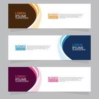 Vector abstract design web banner template. Web Design Elements - Header Design. Abstract geometric web banner template on grey background.