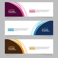 Vector abstract design web banner template. Web Design Elements - Header Design. Abstract geometric web banner template on grey background.