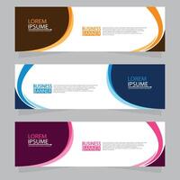 Vector abstract design web banner template. Web Design Elements - Header Design. Abstract geometric web banner template on grey background.