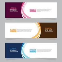 Vector abstract design web banner template. Web Design Elements - Header Design. Abstract geometric web banner template on grey background.