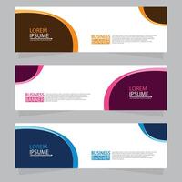 Vector abstract design web banner template. Web Design Elements - Header Design. Abstract geometric web banner template on grey background.