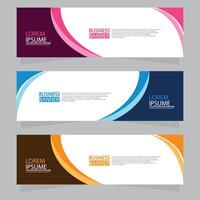 Vector abstract design web banner template. Web Design Elements - Header Design. Abstract geometric web banner template on grey background.