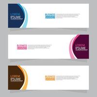 Vector abstract design web banner template. Web Design Elements - Header Design. Abstract geometric web banner template on grey background.