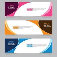 Vector abstract design web banner template. Web Design Elements - Header Design. Abstract geometric web banner template on grey background.