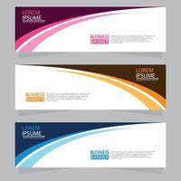 Vector abstract design web banner template. Web Design Elements - Header Design. Abstract geometric web banner template on grey background.