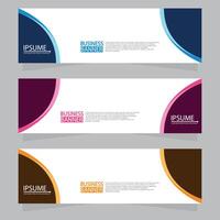 Vector abstract design web banner template. Web Design Elements - Header Design. Abstract geometric web banner template on grey background.