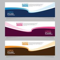 Vector abstract design web banner template. Web Design Elements - Header Design. Abstract geometric web banner template on grey background.