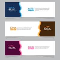 Vector abstract design web banner template. Web Design Elements - Header Design. Abstract geometric web banner template on grey background.