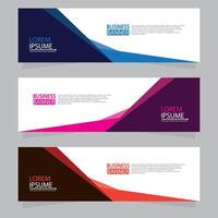 Vector abstract design web banner template. Web Design Elements - Header Design. Abstract geometric web banner template on grey background.