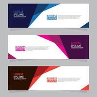 Vector abstract design web banner template. Web Design Elements - Header Design. Abstract geometric web banner template on grey background.