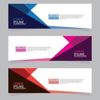 Vector abstract design web banner template. Web Design Elements - Header Design. Abstract geometric web banner template on grey background.