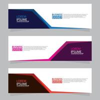 Vector abstract design web banner template. Web Design Elements - Header Design. Abstract geometric web banner template on grey background.