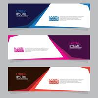 Vector abstract design web banner template. Web Design Elements - Header Design. Abstract geometric web banner template on grey background.