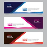 Vector abstract design web banner template. Web Design Elements - Header Design. Abstract geometric web banner template on grey background.