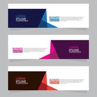 Vector abstract design web banner template. Web Design Elements - Header Design. Abstract geometric web banner template on grey background.