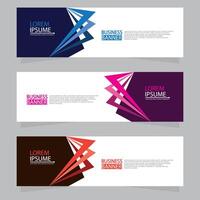 Vector abstract design web banner template. Web Design Elements - Header Design. Abstract geometric web banner template on grey background.