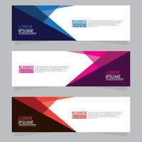 Vector abstract design web banner template. Web Design Elements - Header Design. Abstract geometric web banner template on grey background.