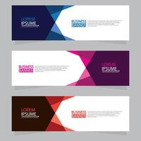 Vector abstract design web banner template. Web Design Elements - Header Design. Abstract geometric web banner template on grey background.