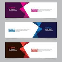 Vector abstract design web banner template. Web Design Elements - Header Design. Abstract geometric web banner template on grey background.