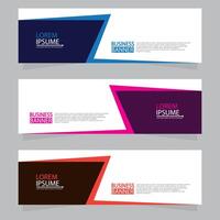 Vector abstract design web banner template. Web Design Elements - Header Design. Abstract geometric web banner template on grey background.