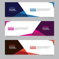 Vector abstract design web banner template. Web Design Elements - Header Design. Abstract geometric web banner template on grey background.