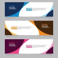 Vector abstract design web banner template. Web Design Elements - Header Design. Abstract geometric web banner template on grey background.