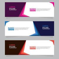 Vector abstract design web banner template. Web Design Elements - Header Design. Abstract geometric web banner template on grey background.